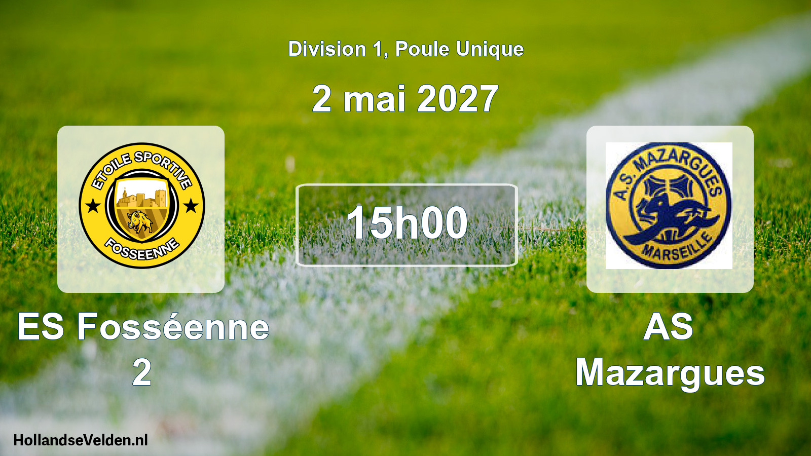 Match programmé: ES Fosséenne 2 - AS Mazargues (2 mai 2027)