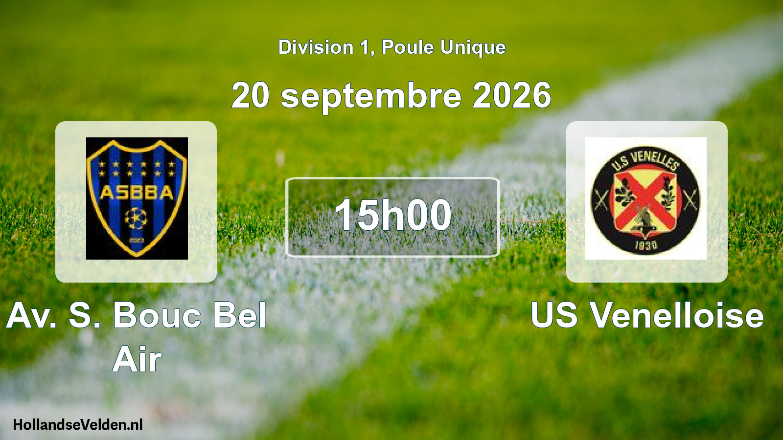 Match programmé: Av. S. Bouc Bel Air - US Venelloise (20 septembre 2026)