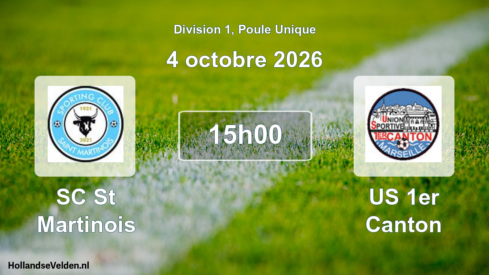 Geplande wedstrijd: SC St Martinois - US 1er Canton (4 oktober 2026)