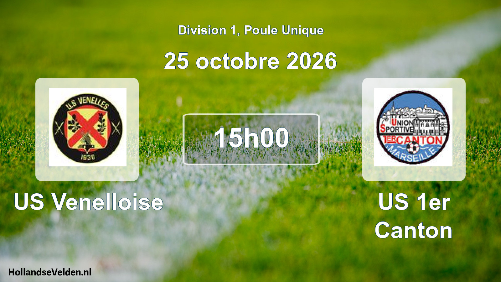 Match programmé: US Venelloise - US 1er Canton (25 octobre 2026)