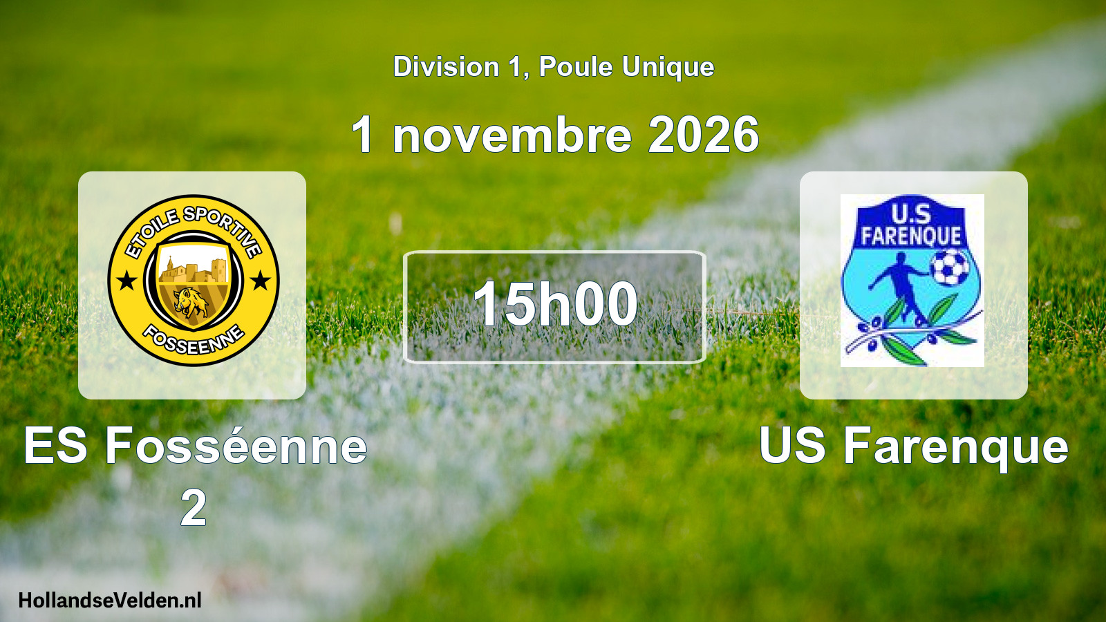 Match programmé: ES Fosséenne 2 - US Farenque (1 novembre 2026)