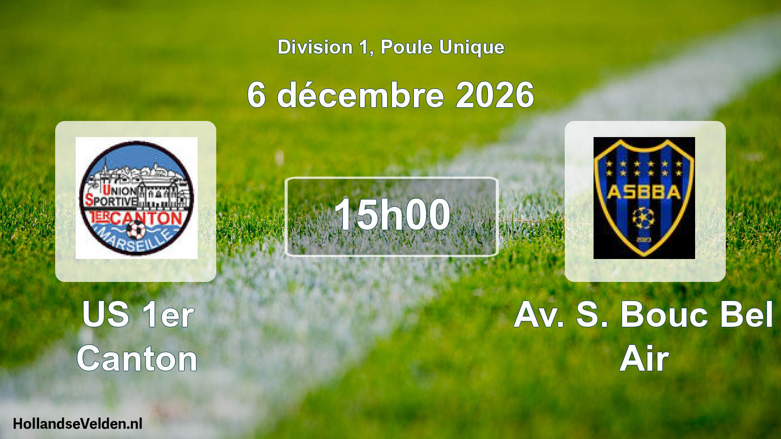 Match programmé: US 1er Canton - Av. S. Bouc Bel Air (6 décembre 2026)