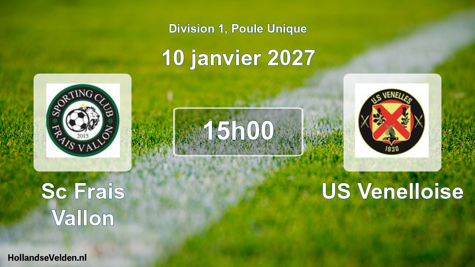 Match programmé: Sc Frais Vallon - US Venelloise (10 janvier 2027)