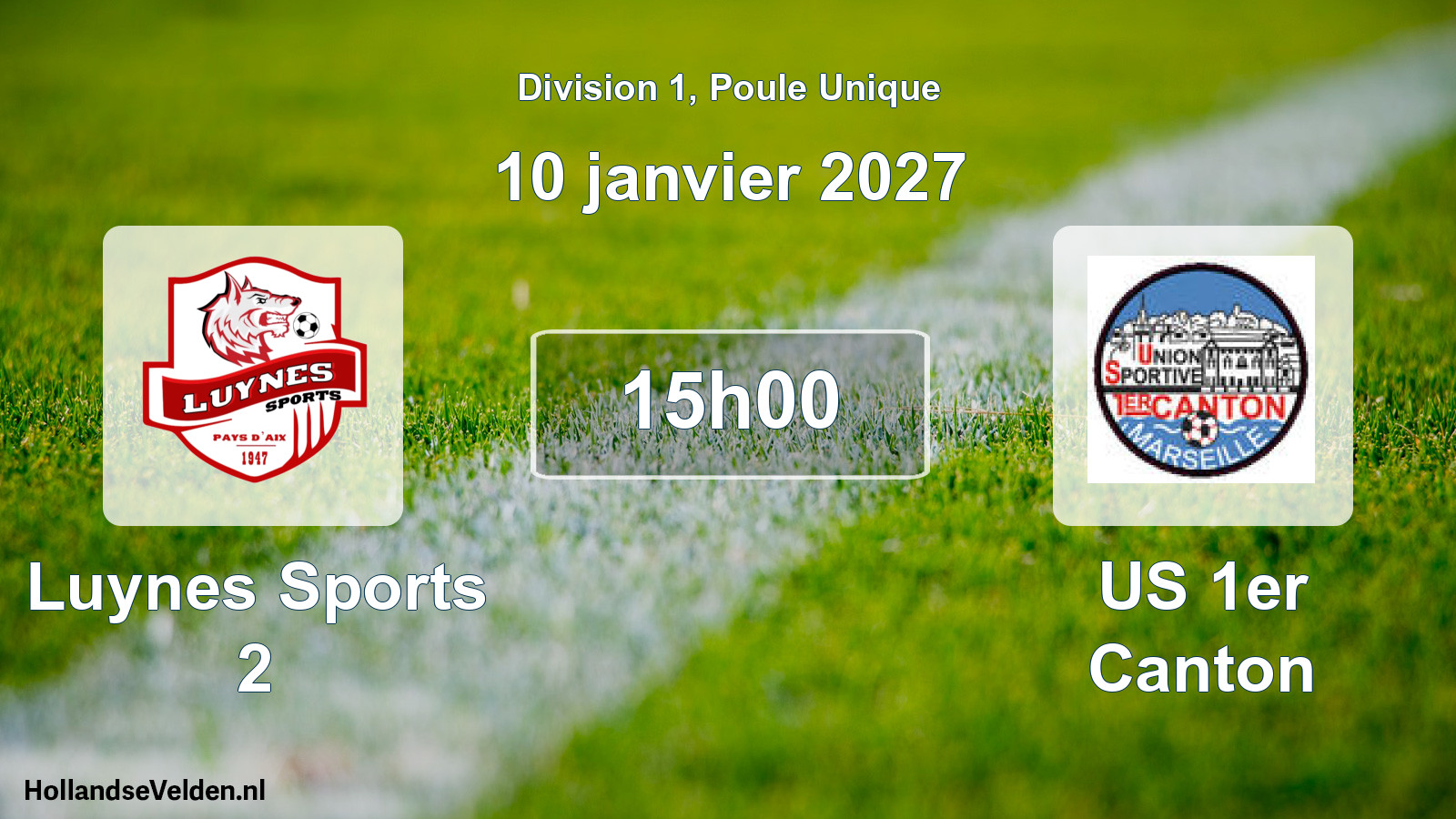 Match programmé: Luynes Sports 2 - US 1er Canton (10 janvier 2027)