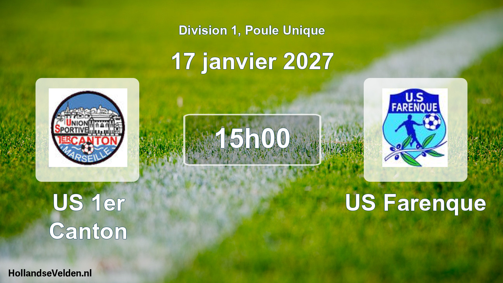 Match programmé: US 1er Canton - US Farenque (17 janvier 2027)
