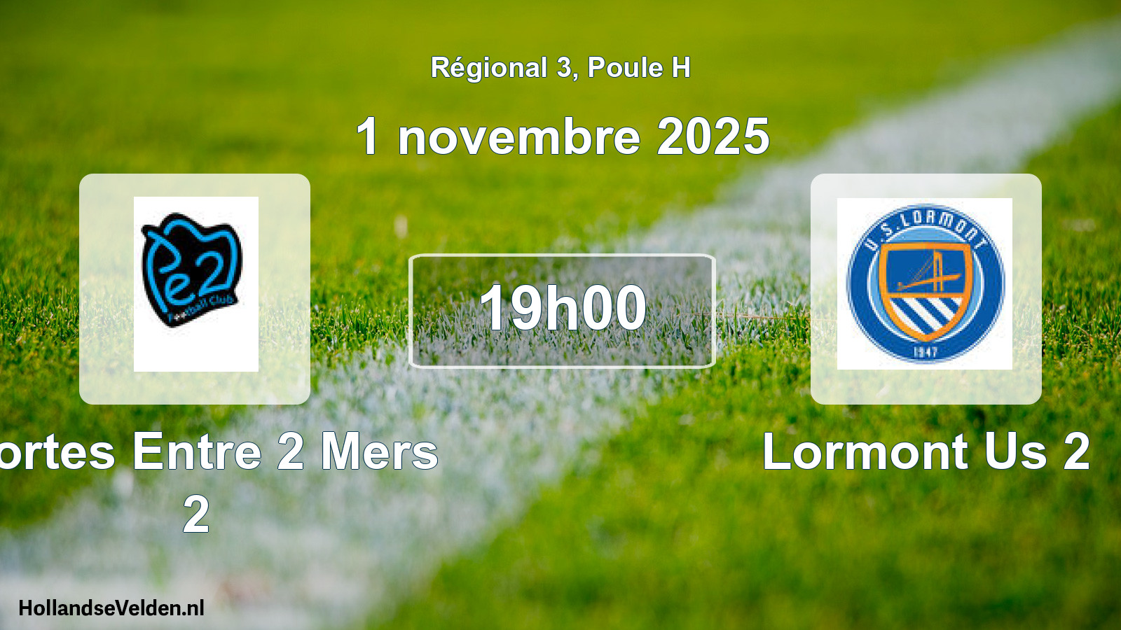 Scheduled Match: Portes Entre 2 Mers 2 - Lormont Us 2 (1 November 2025)