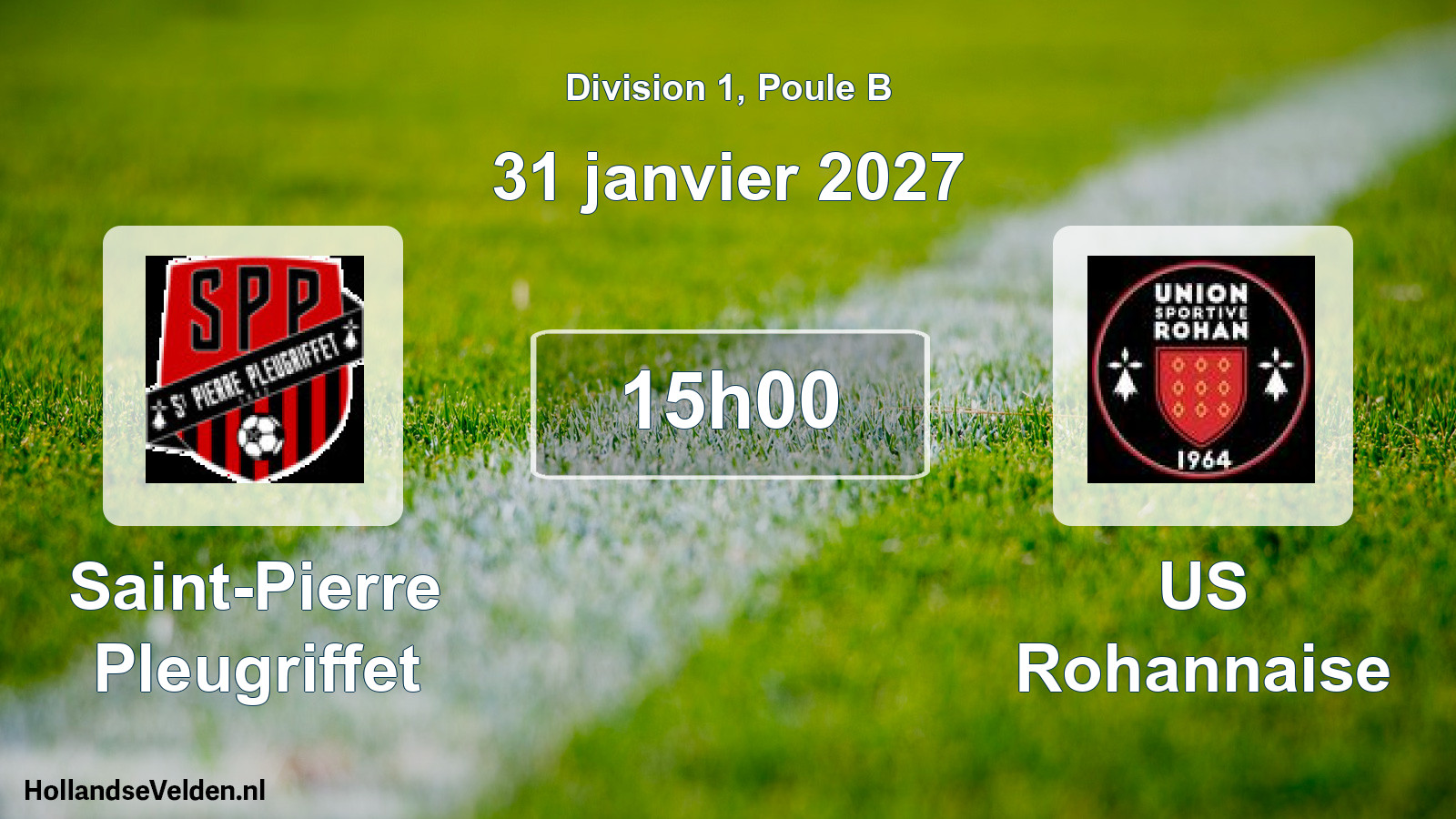 Match programmé: Saint-Pierre Pleugriffet - US Rohannaise (31 janvier 2027)