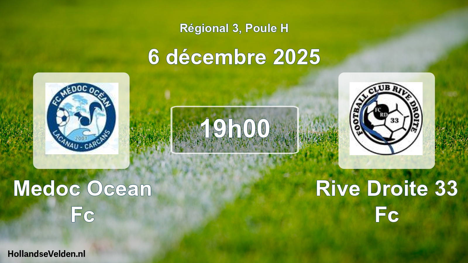 Scheduled Match: Medoc Ocean Fc - Rive Droite 33 Fc (6 December 2025)