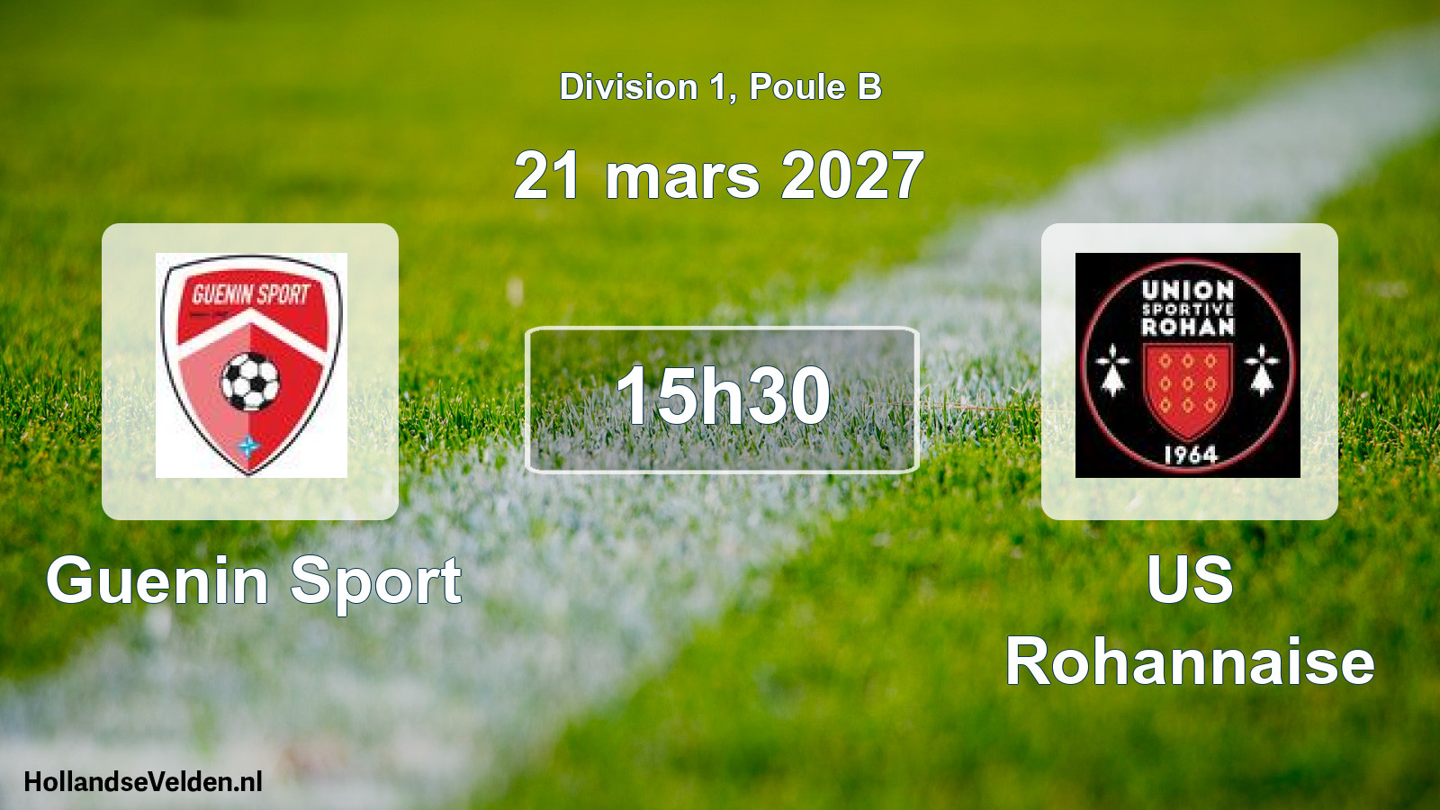 Match programmé: Guenin Sport - US Rohannaise (21 mars 2027)