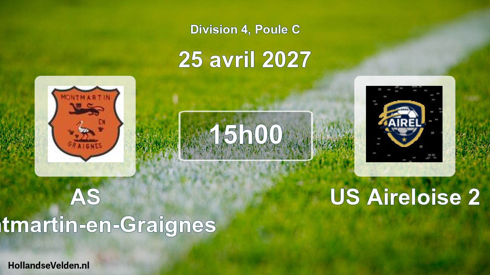 Match programmé: AS Montmartin-en-Graignes - US Aireloise 2 (25 avril 2027)