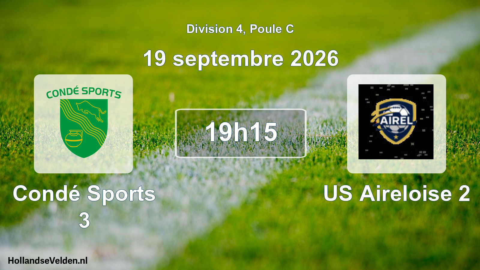 Match programmé: Condé Sports 3 - US Aireloise 2 (19 septembre 2026)