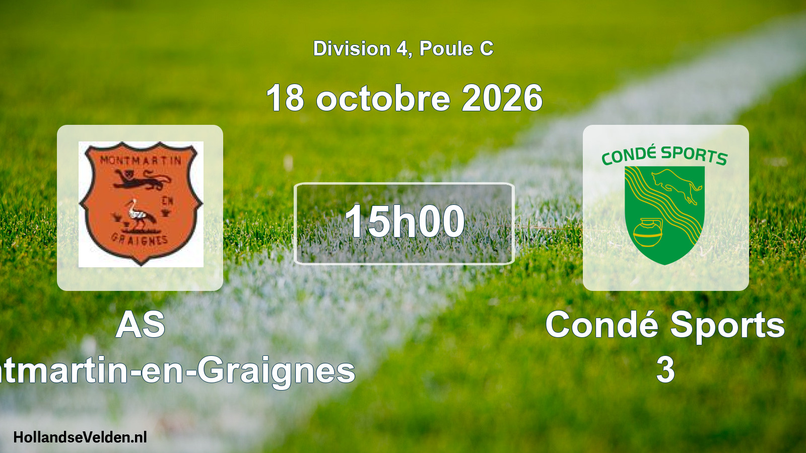 Match programmé: AS Montmartin-en-Graignes - Condé Sports 3 (18 octobre 2026)