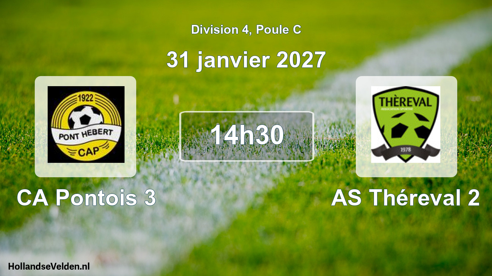 Scheduled Match: CA Pontois 3 - AS Théreval 2 (31 January 2027)