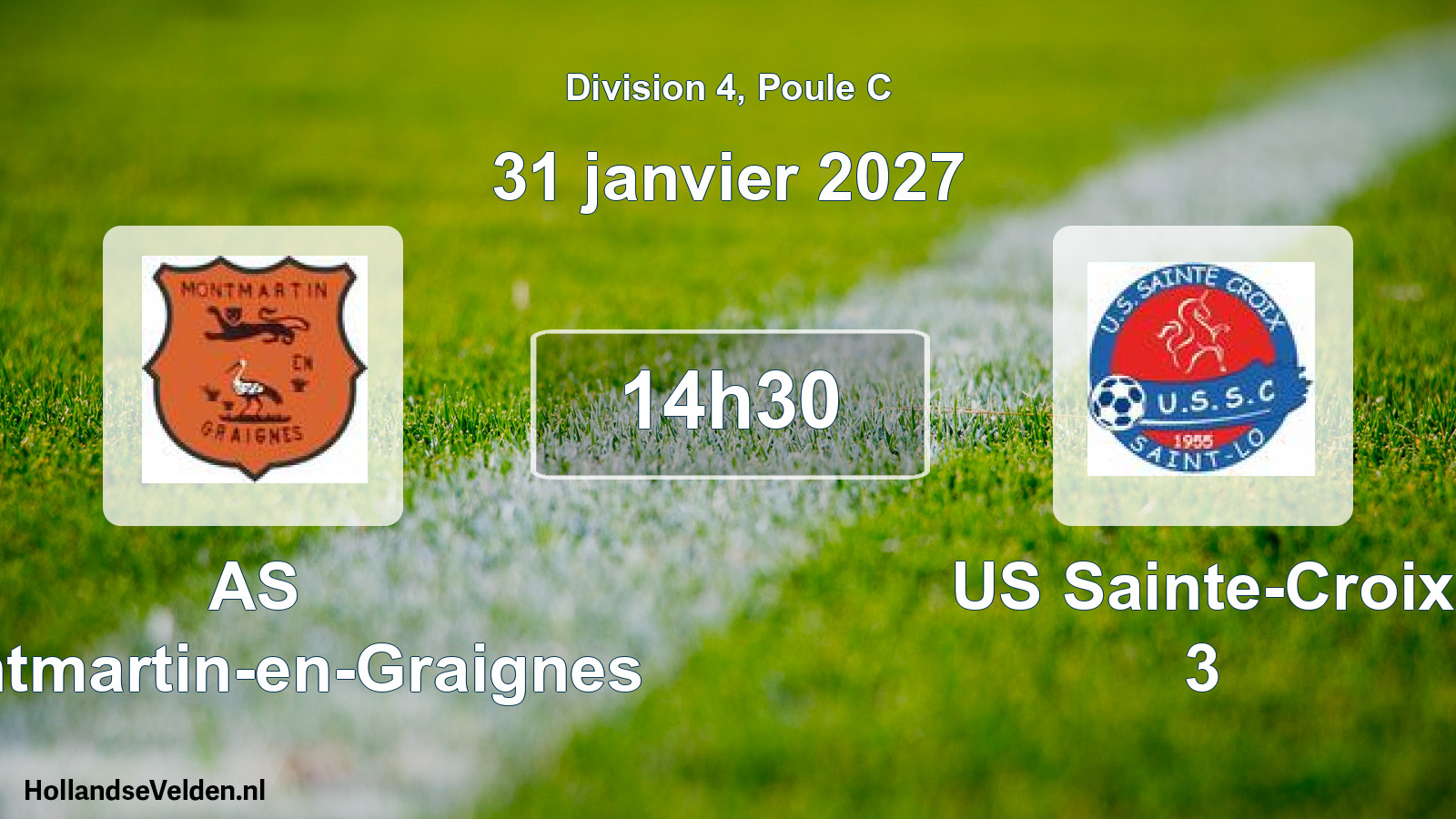 Scheduled Match: AS Montmartin-en-Graignes - US Sainte-Croix 3 (31 January 2027)