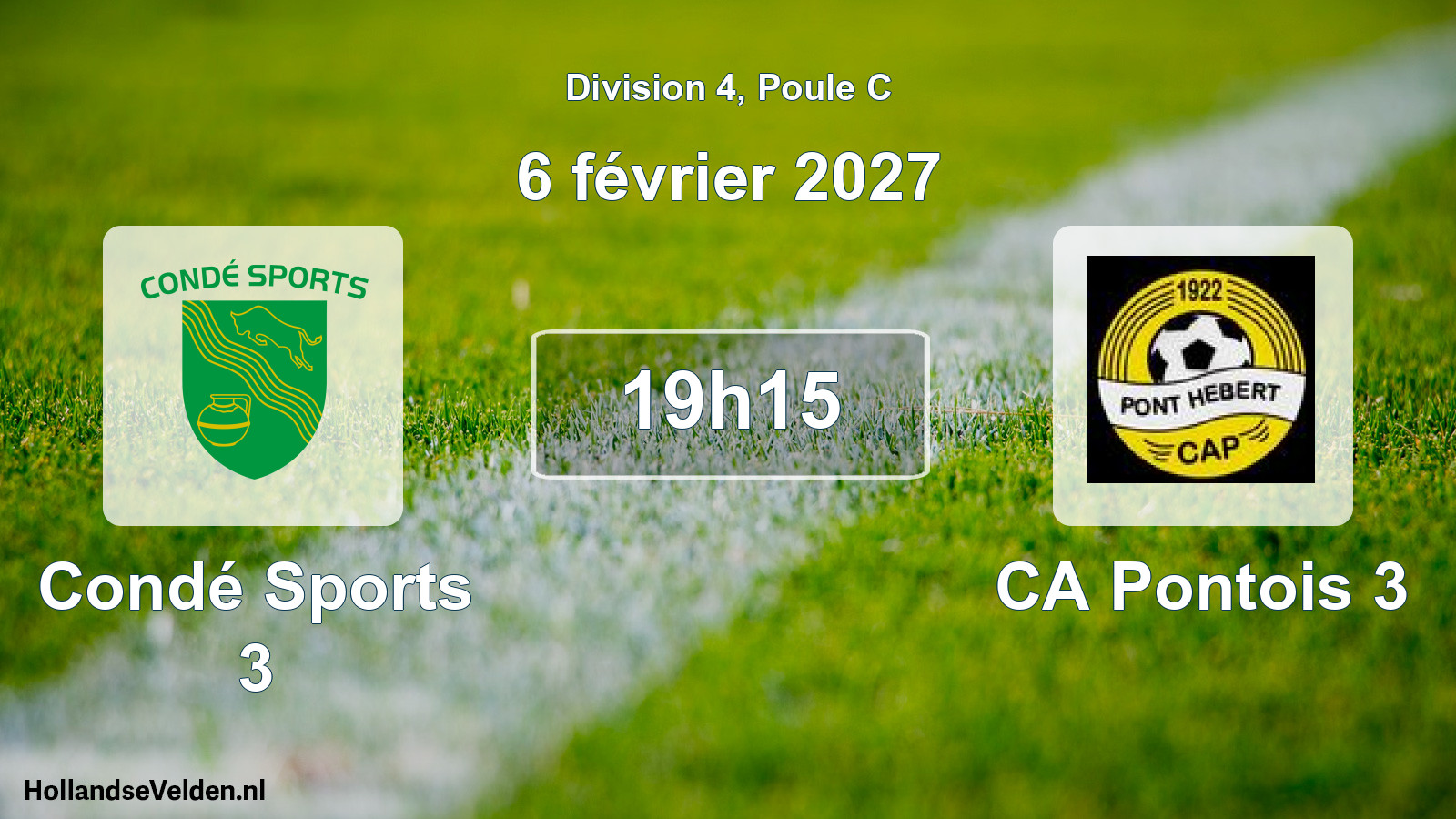 Match programmé: Condé Sports 3 - CA Pontois 3 (6 février 2027)