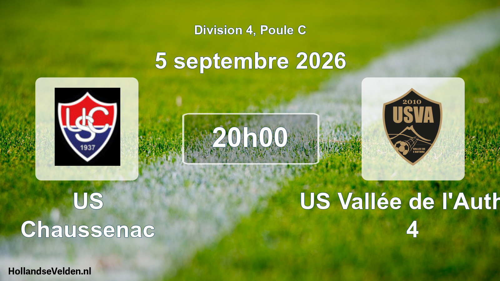 Match programmé: US Chaussenac - US Vallée de l'Authre 4 (5 septembre 2026)
