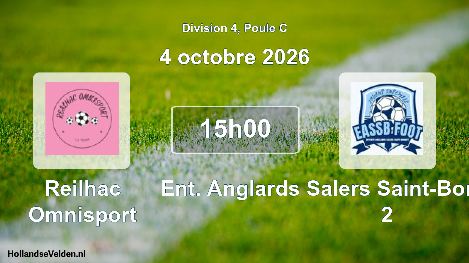 Match programmé: Reilhac Omnisport - Ent. Anglards Salers Saint-Bonnet-de-Salers 2 (4 octobre 2026)
