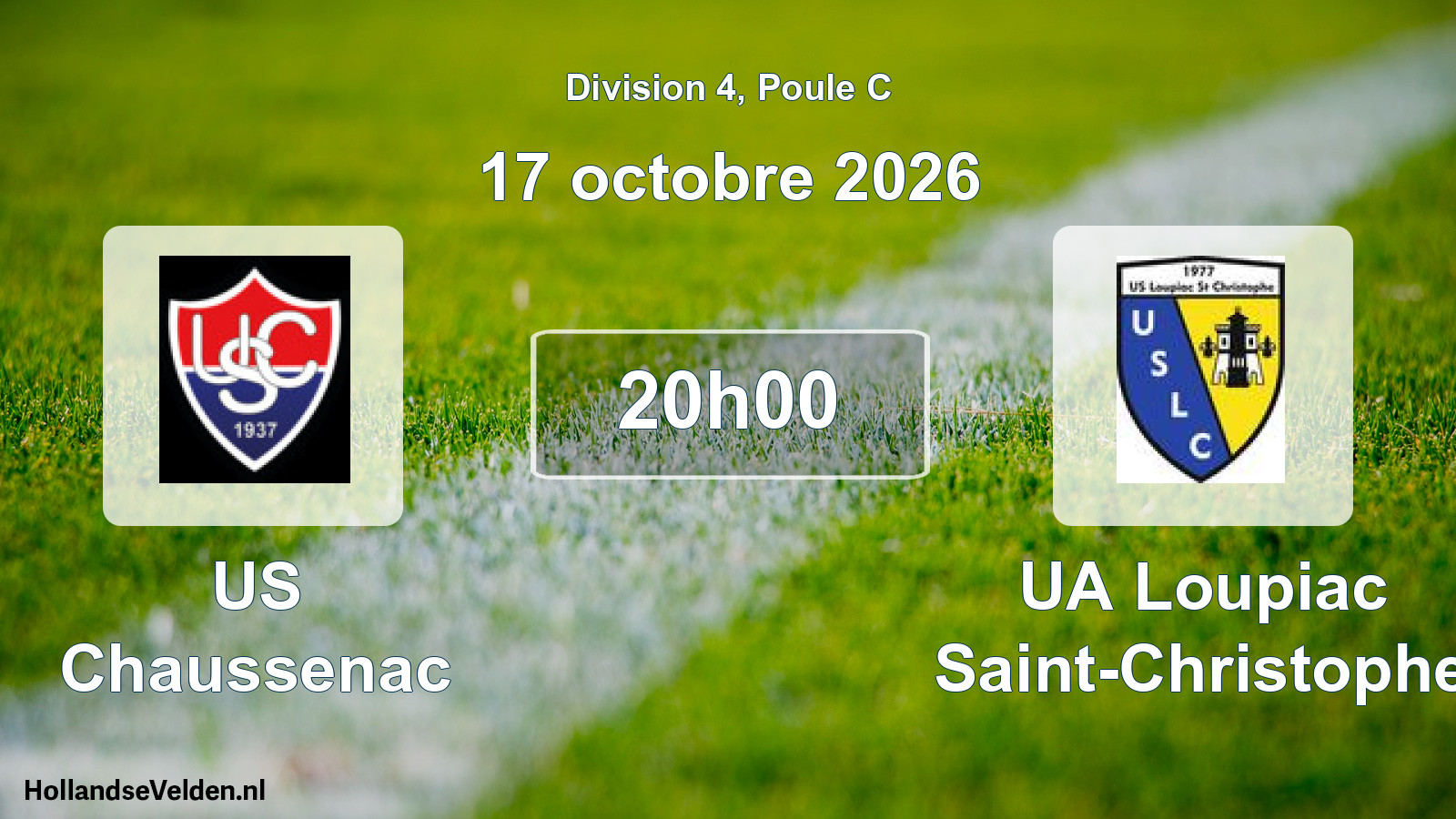 Match programmé: US Chaussenac - UA Loupiac Saint-Christophe (17 octobre 2026)
