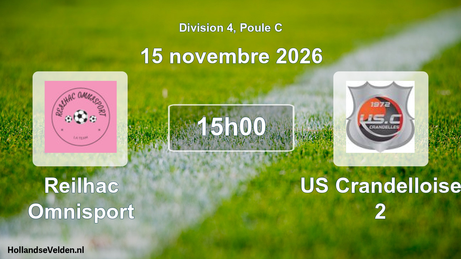 Match programmé: Reilhac Omnisport - US Crandelloise 2 (15 novembre 2026)