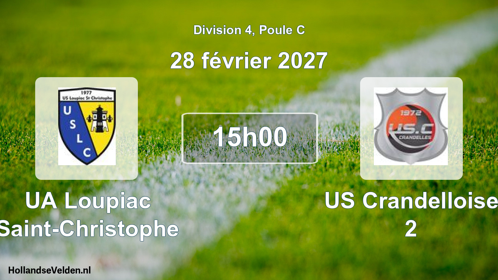 Match programmé: UA Loupiac Saint-Christophe - US Crandelloise 2 (28 février 2027)