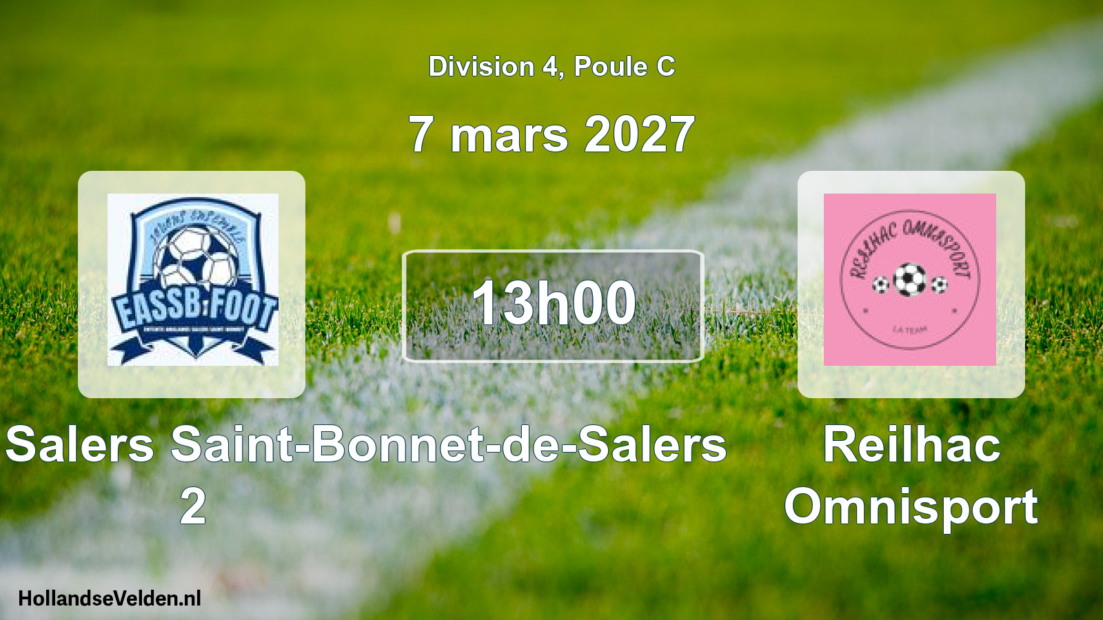 Match programmé: Ent. Anglards Salers Saint-Bonnet-de-Salers 2 - Reilhac Omnisport (7 mars 2027)