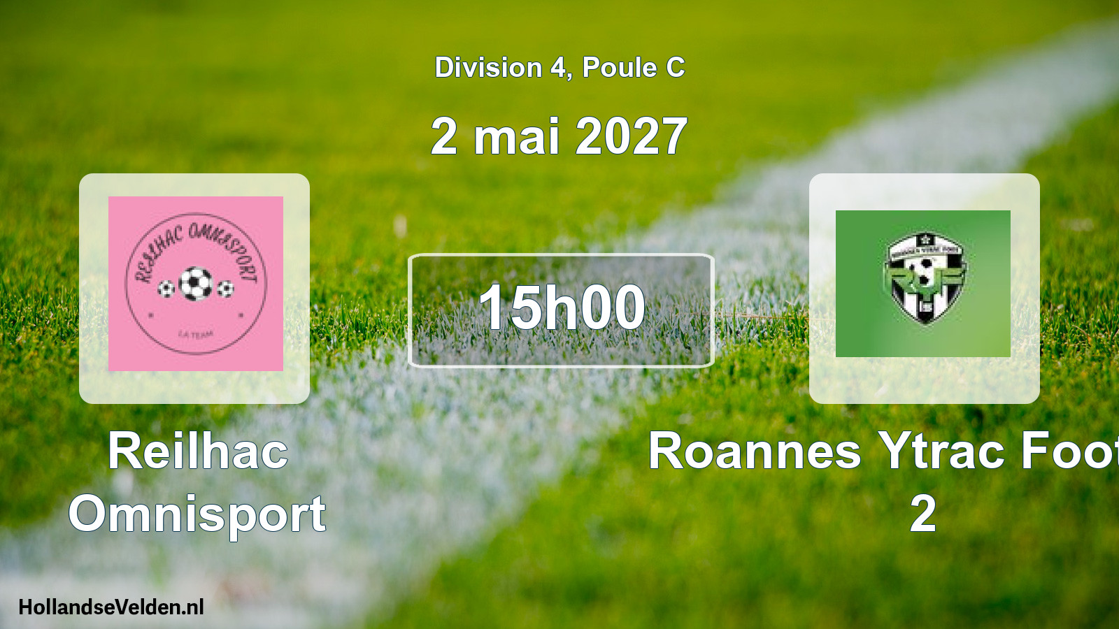Match programmé: Reilhac Omnisport - Roannes Ytrac Foot 15 2 (2 mai 2027)