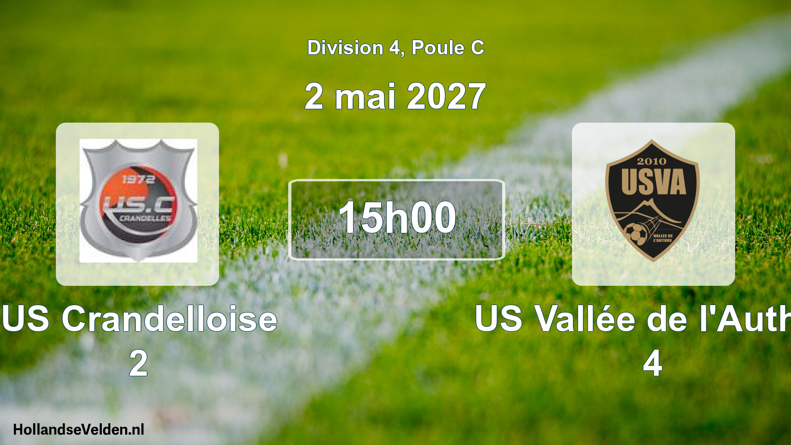Match programmé: US Crandelloise 2 - US Vallée de l'Authre 4 (2 mai 2027)