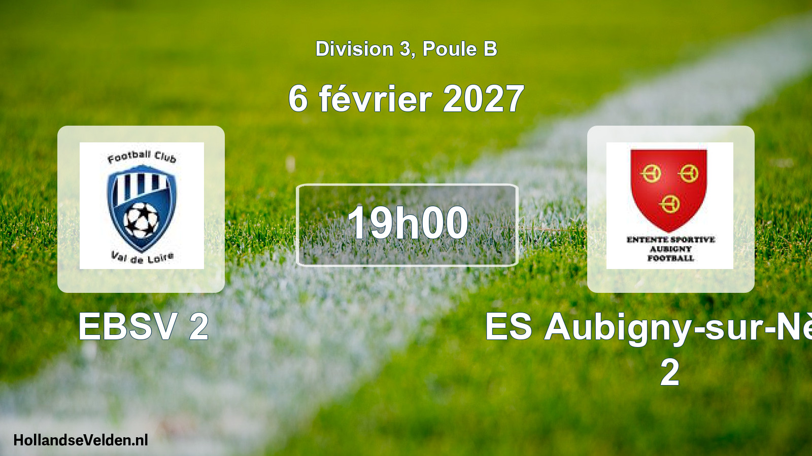 Scheduled Match: EBSV 2 - ES Aubigny-sur-Nère 2 (6 February 2027)