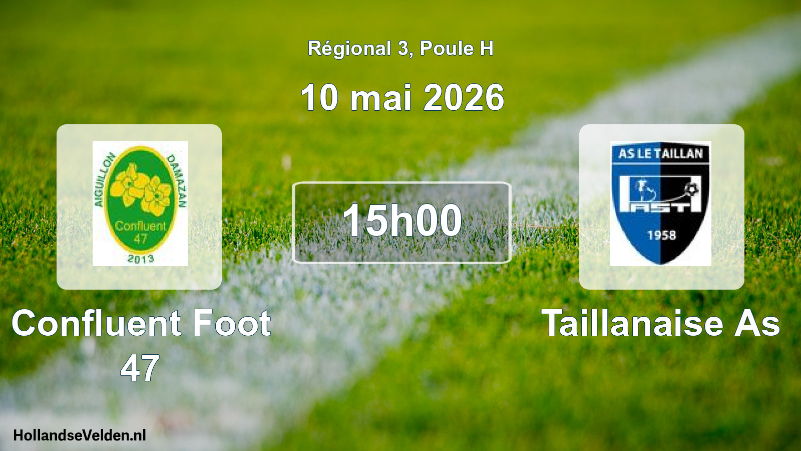 Geplande wedstrijd: Confluent Foot 47 - Taillanaise As (10 mai 2026)
