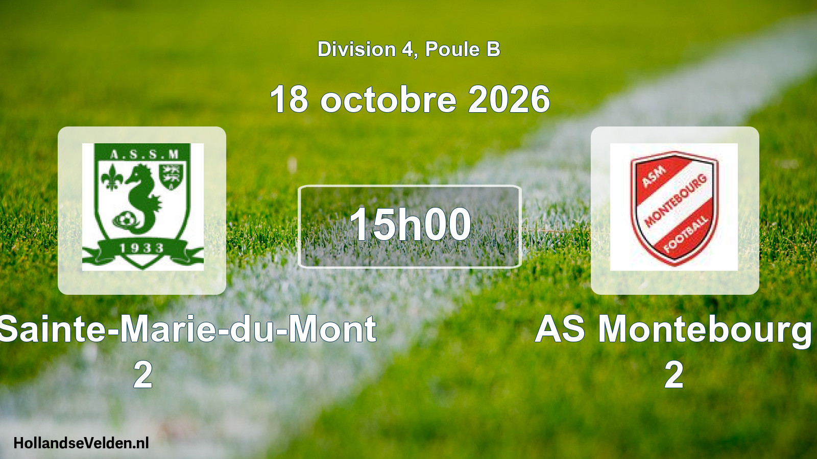 Match programmé: AVS Sainte-Marie-du-Mont 2 - AS Montebourg 2 (18 octobre 2026)