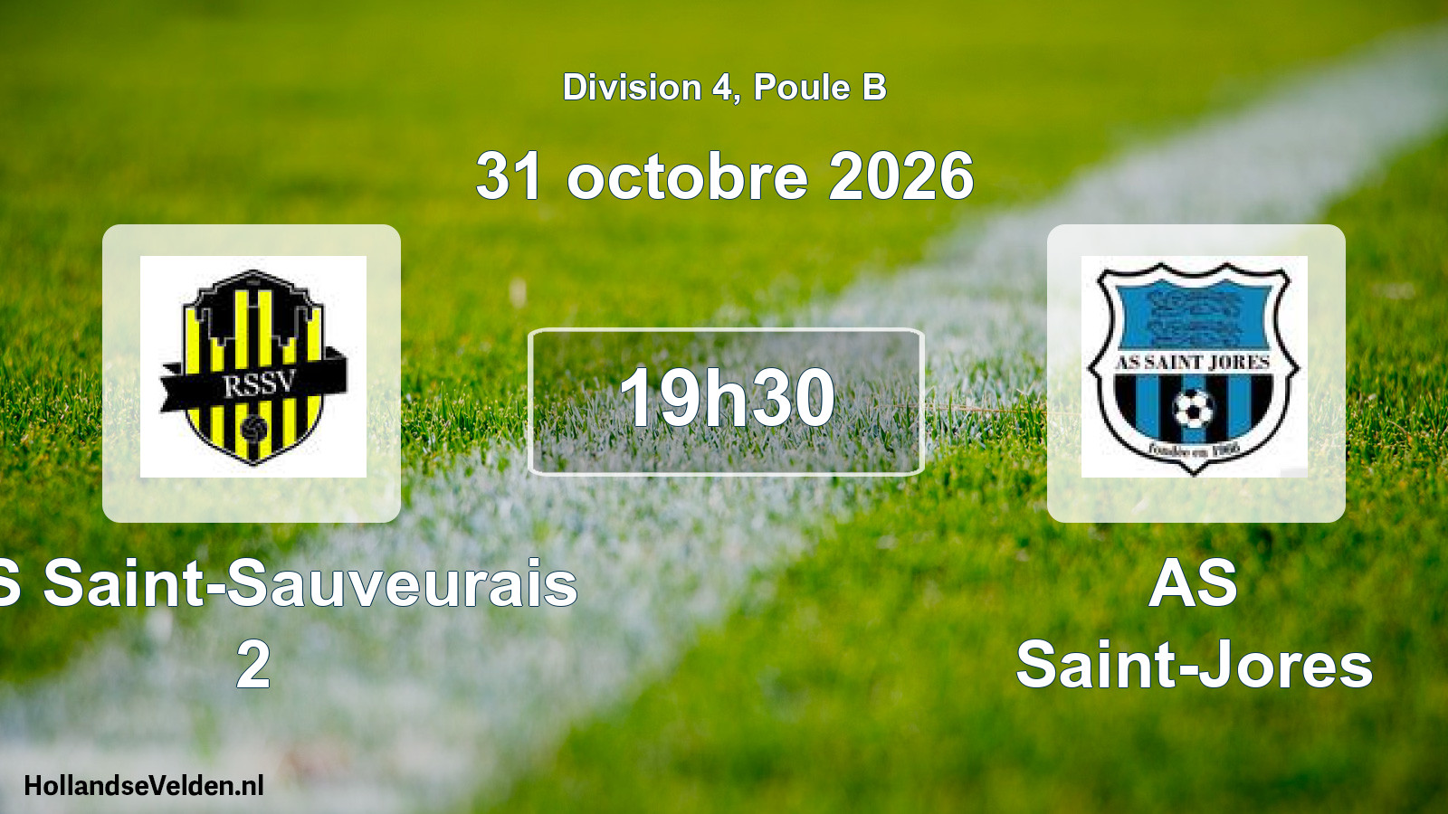 Match programmé: RS Saint-Sauveurais 2 - AS Saint-Jores (31 octobre 2026)