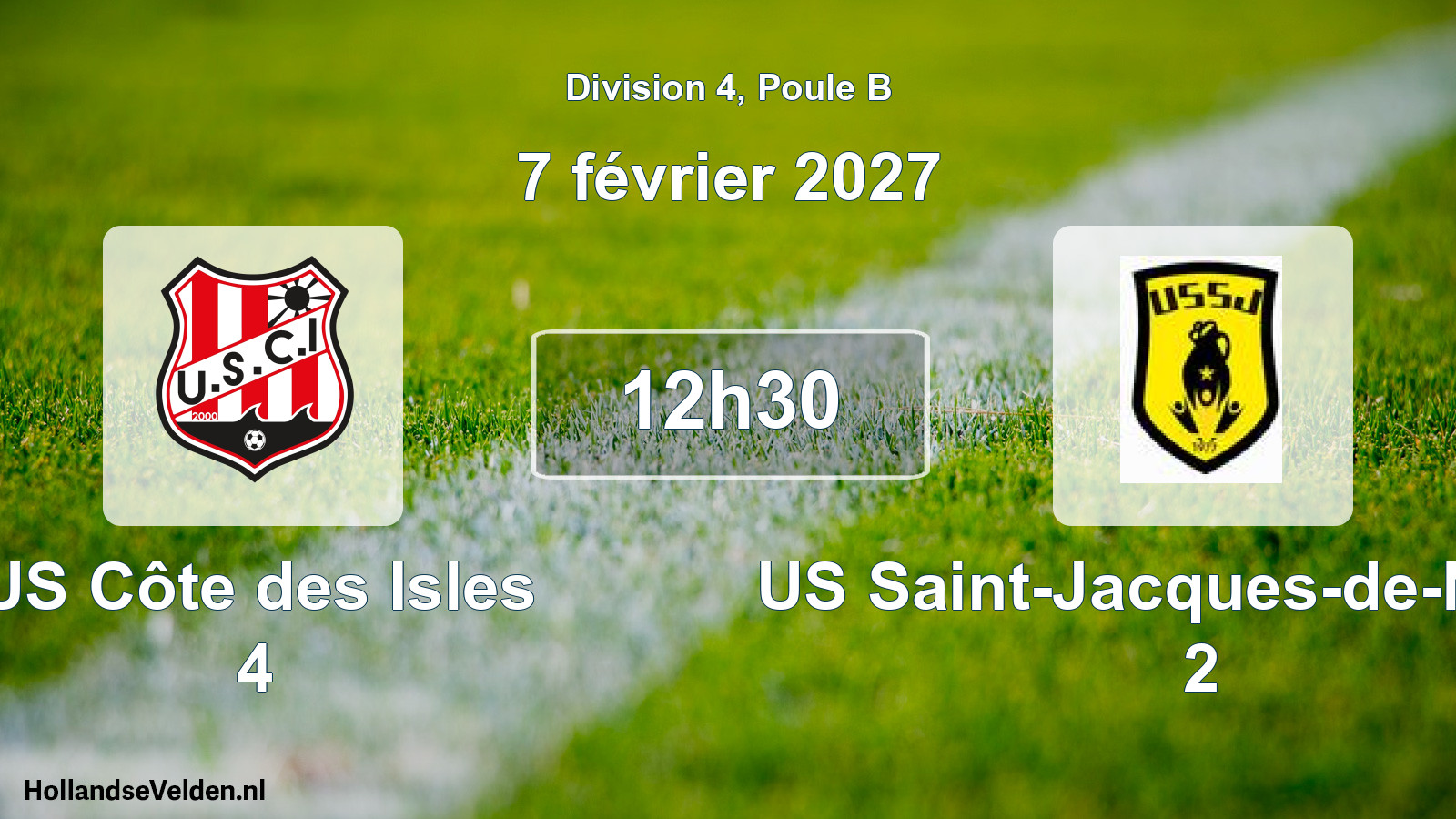 Match programmé: US Côte des Isles 4 - US Saint-Jacques-de-Néhou 2 (7 février 2027)