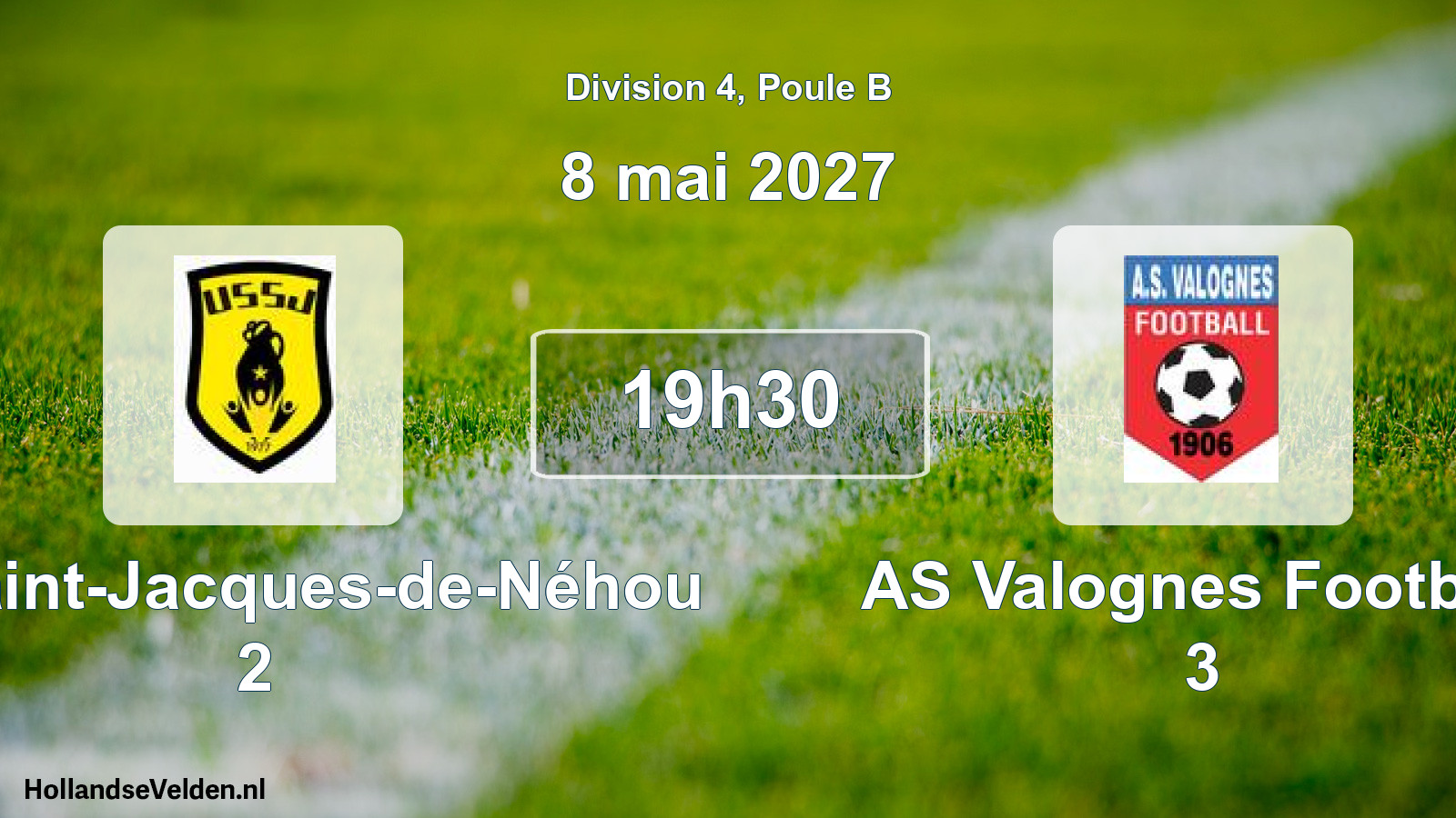 Scheduled Match: US Saint-Jacques-de-Néhou 2 - AS Valognes Football 3 (8 May 2027)