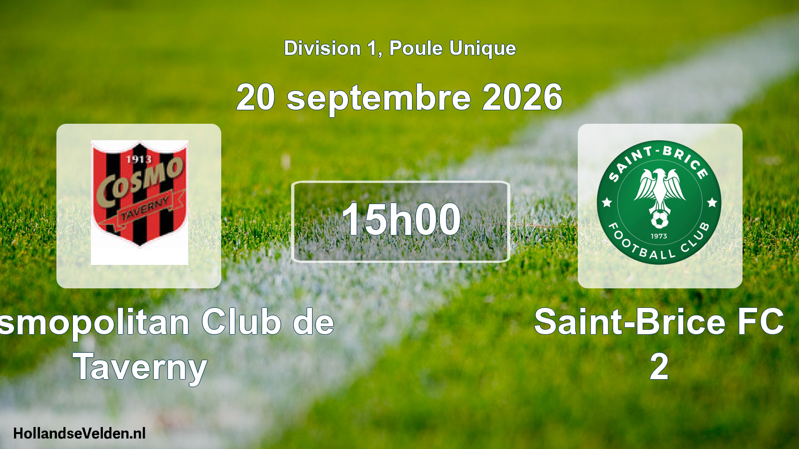 Scheduled Match: Cosmopolitan Club de Taverny - Saint-Brice FC 2 (20 September 2026)
