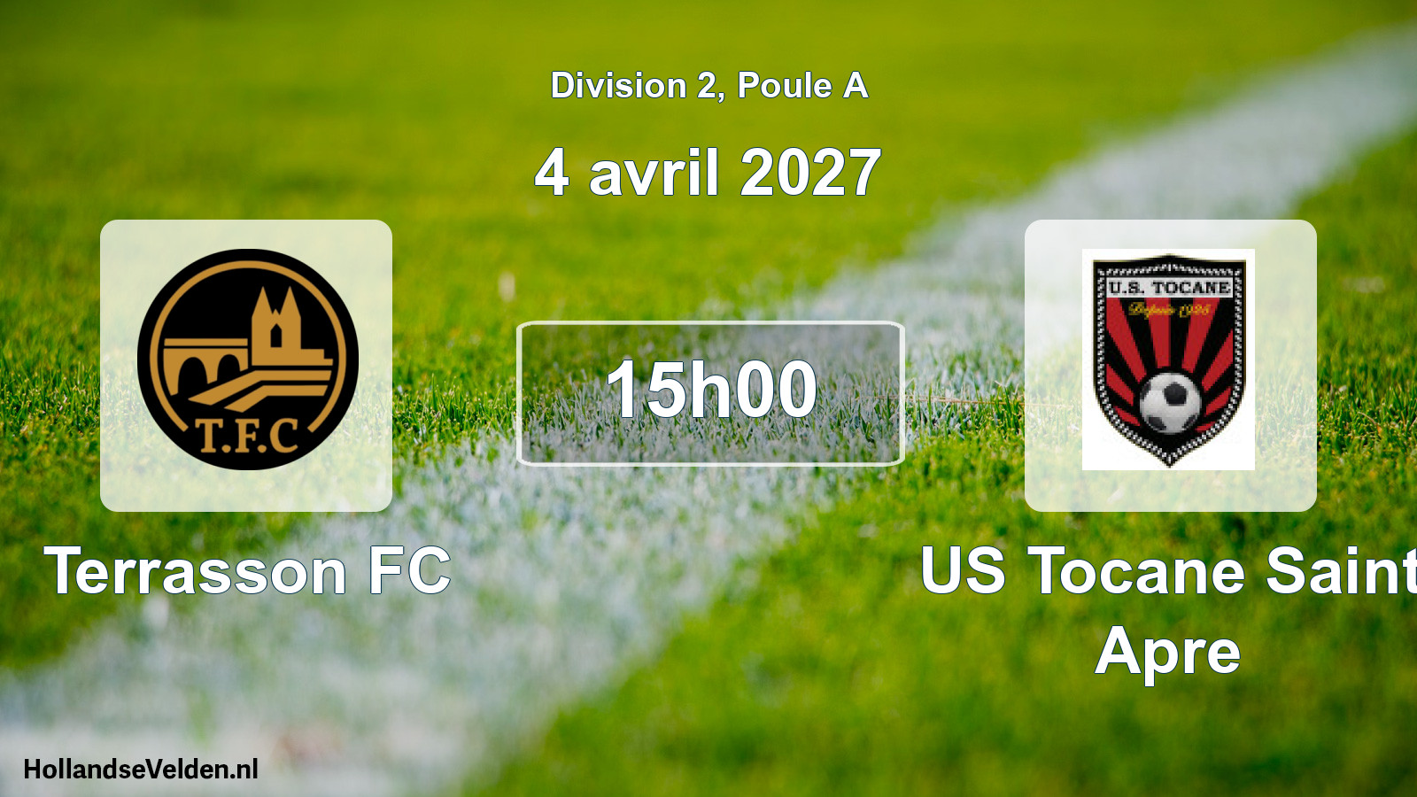Geplande wedstrijd: Terrasson FC - US Tocane Saint Apre (4 april 2027)