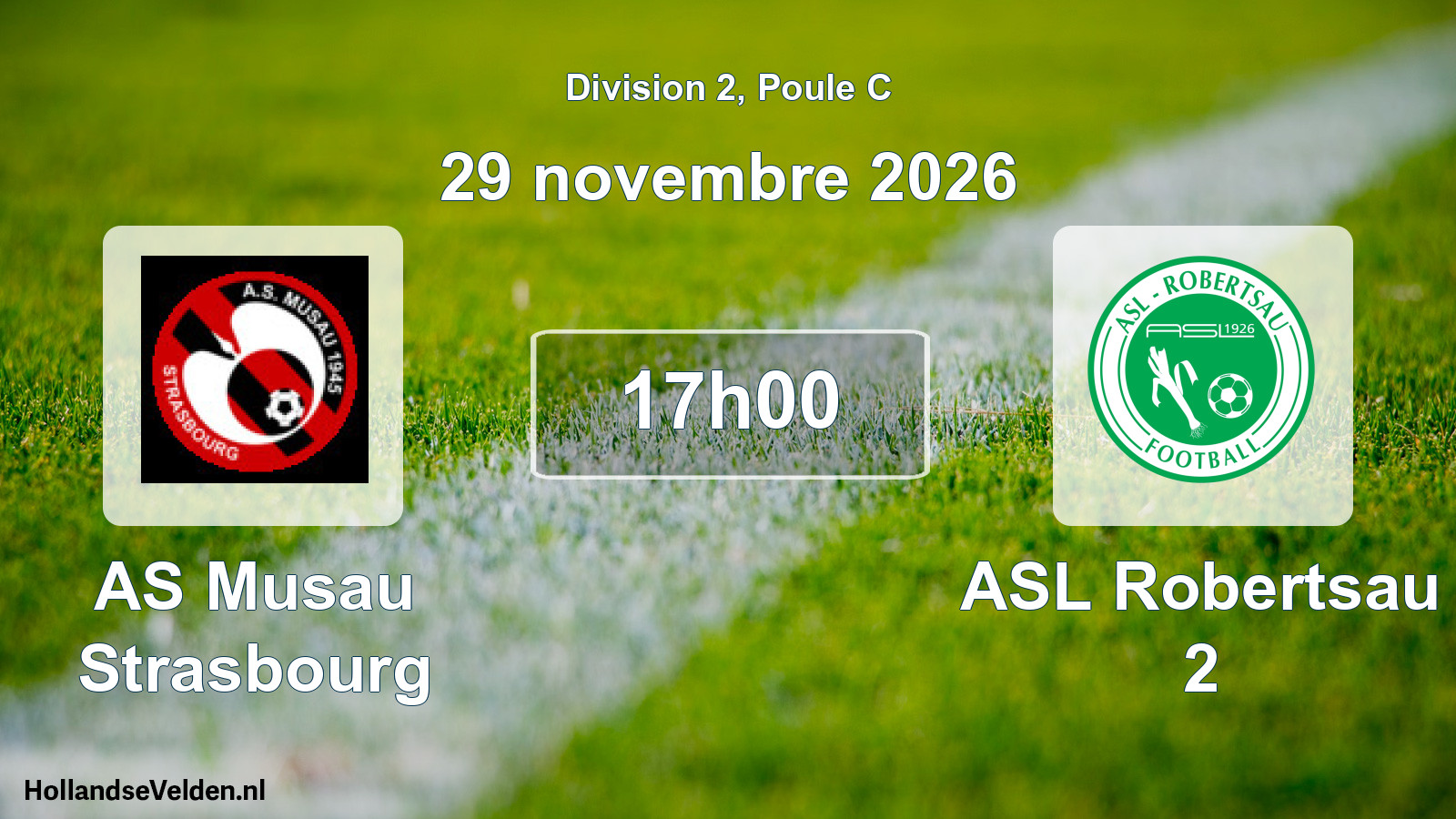 Scheduled Match: AS Musau Strasbourg - ASL Robertsau 2 (29 November 2026)