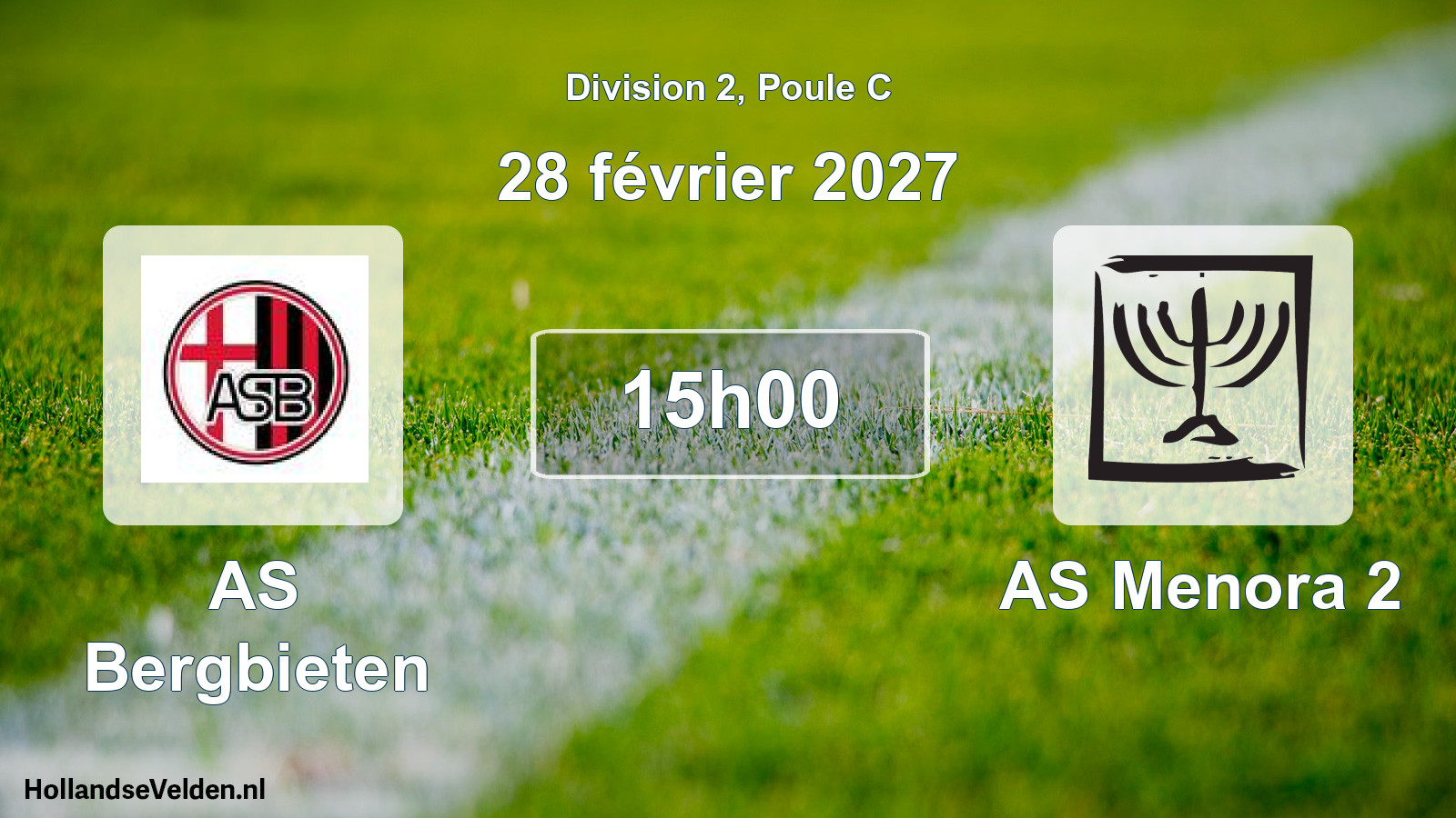 Scheduled Match: AS Bergbieten - AS Menora 2 (28 February 2027)