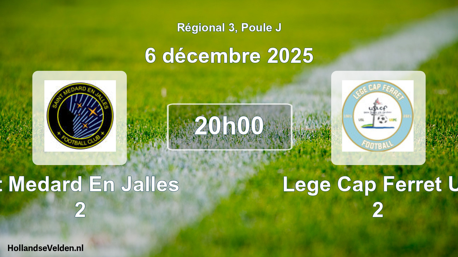 Geplande wedstrijd: St Medard En Jalles 2 - Lege Cap Ferret Us 2 (6 december 2025)