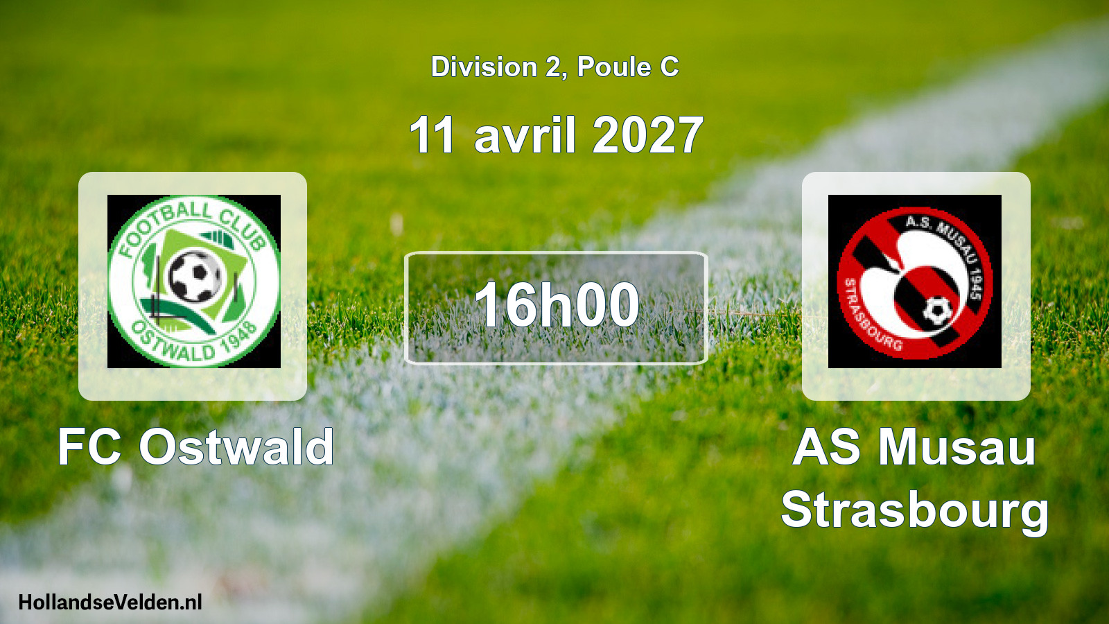 Geplande wedstrijd: FC Ostwald - AS Musau Strasbourg (11 april 2027)