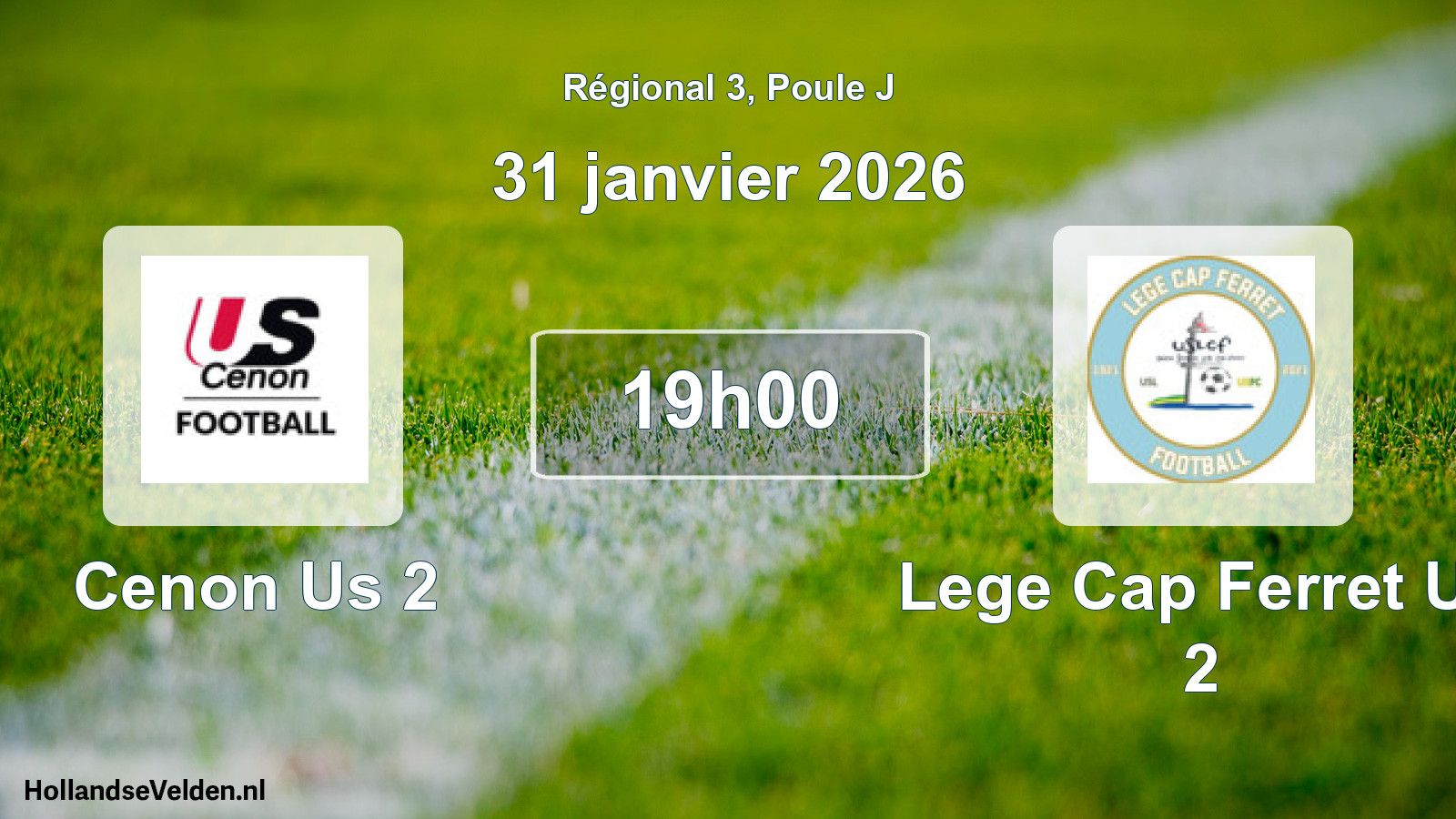Geplande wedstrijd: Cenon Us 2 - Lege Cap Ferret Us 2 (31 janvier 2026)