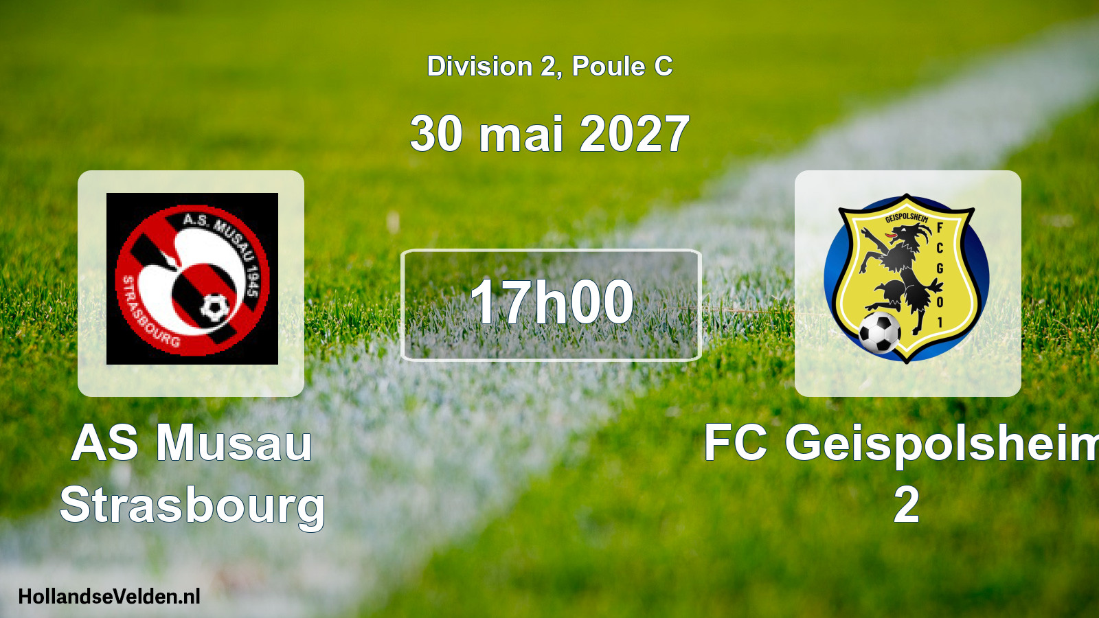 Scheduled Match: AS Musau Strasbourg - FC Geispolsheim 2 (30 May 2027)