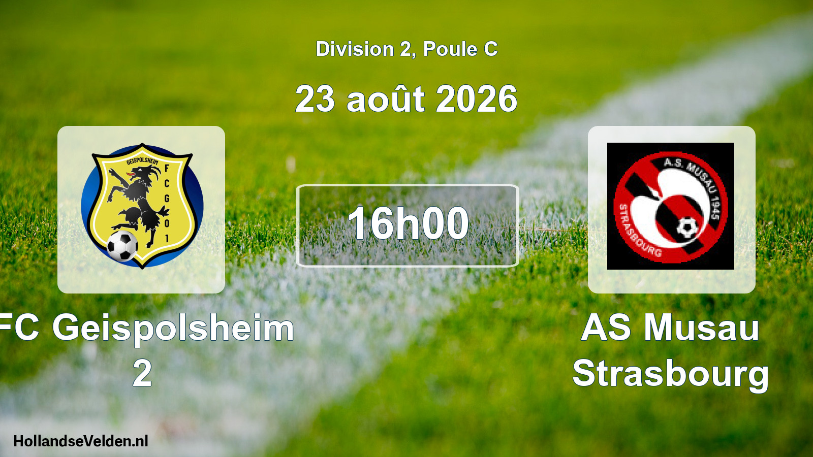 Scheduled Match: FC Geispolsheim 2 - AS Musau Strasbourg (23 August 2026)