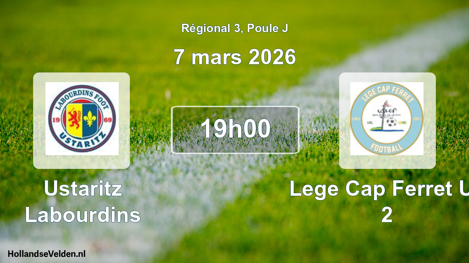 Geplande wedstrijd: Ustaritz Labourdins - Lege Cap Ferret Us 2 (7 mars 2026)