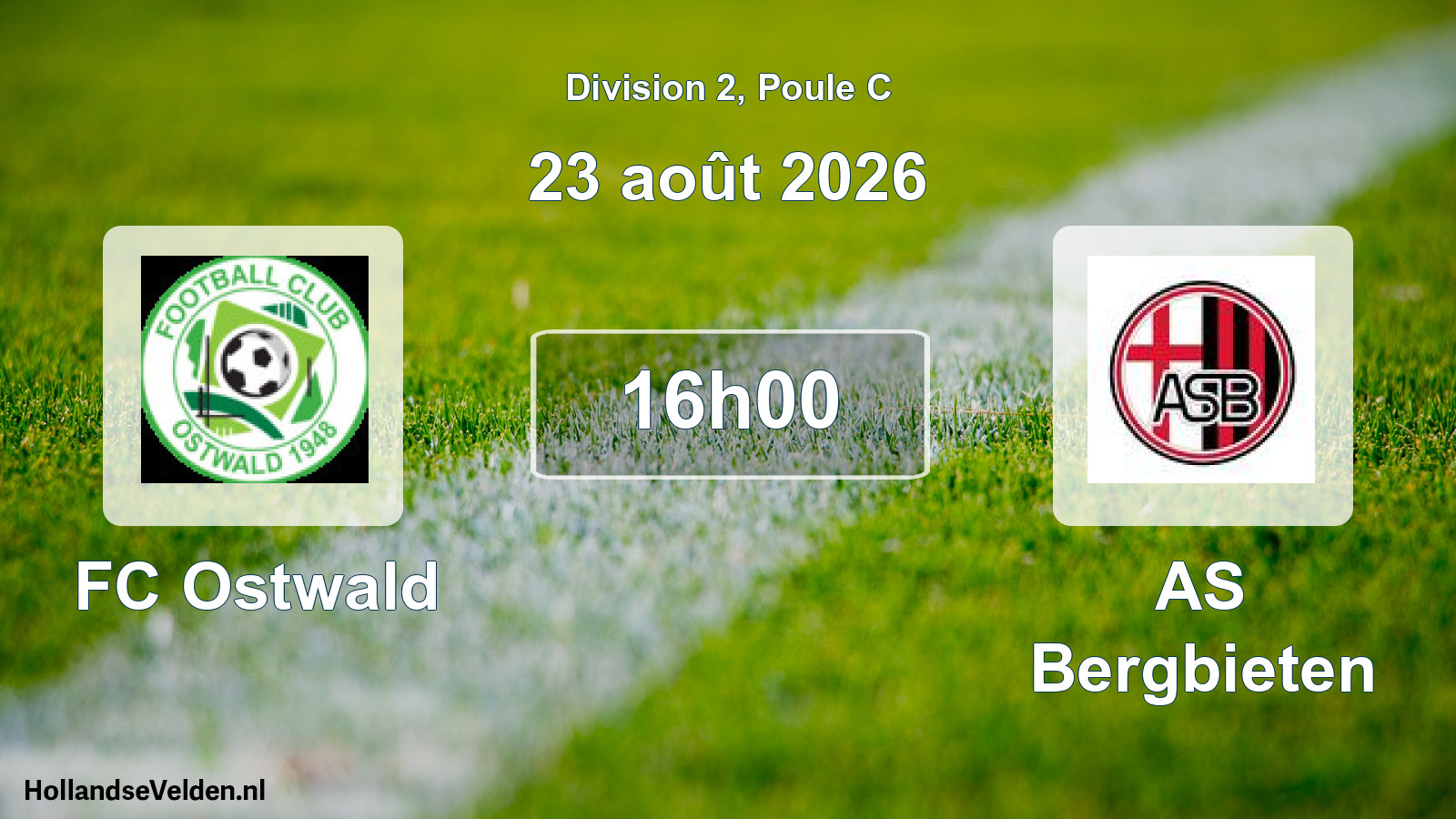 Scheduled Match: FC Ostwald - AS Bergbieten (23 August 2026)