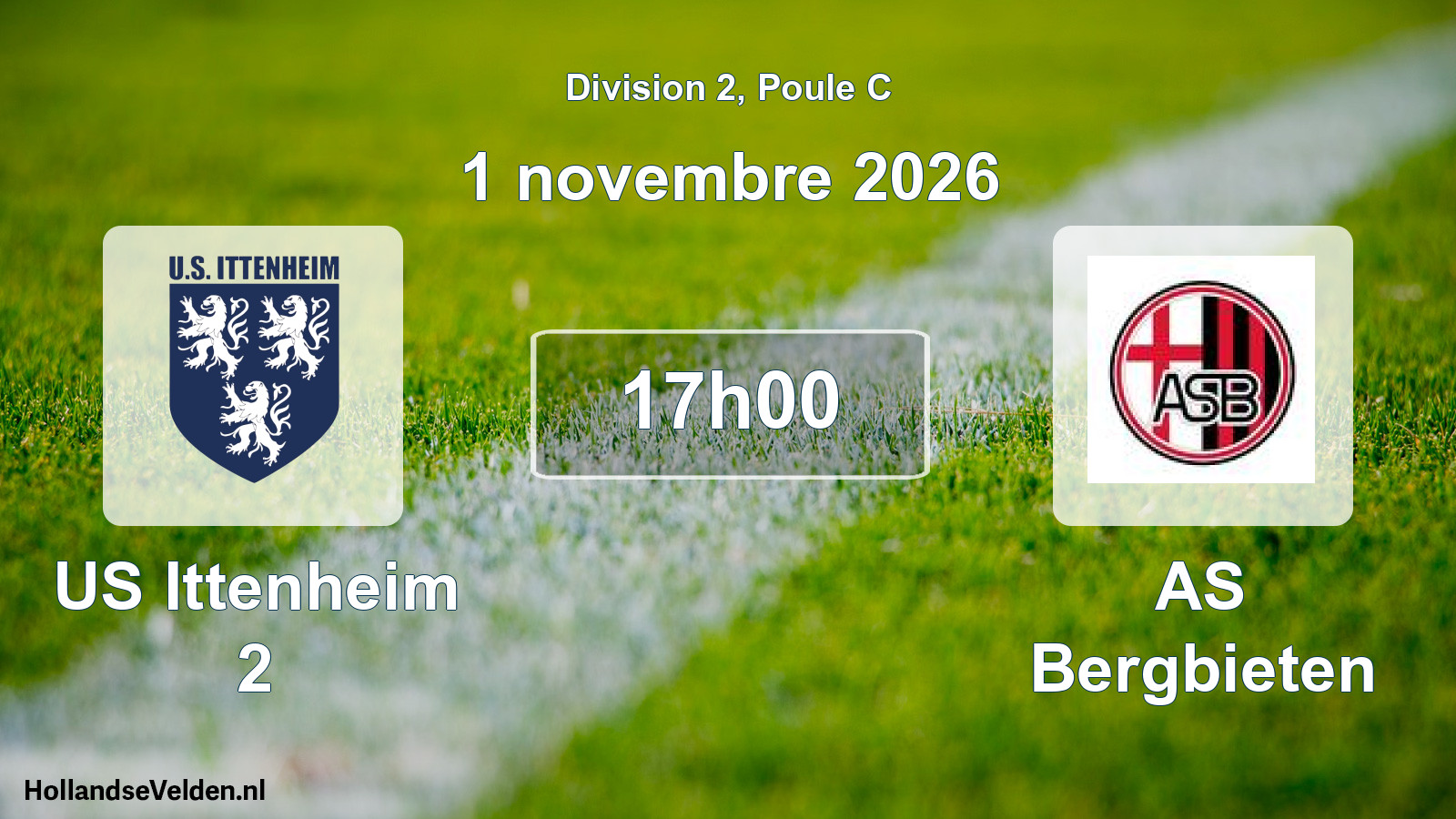 Scheduled Match: US Ittenheim 2 - AS Bergbieten (1 November 2026)