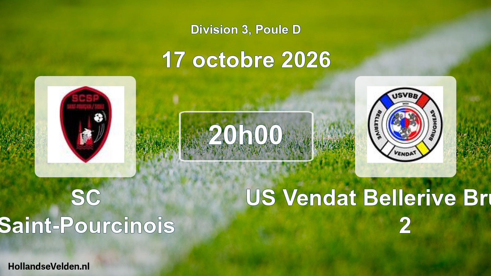 Scheduled Match: SC Saint-Pourcinois - US Vendat Bellerive Brugheas 2 (17 October 2026)