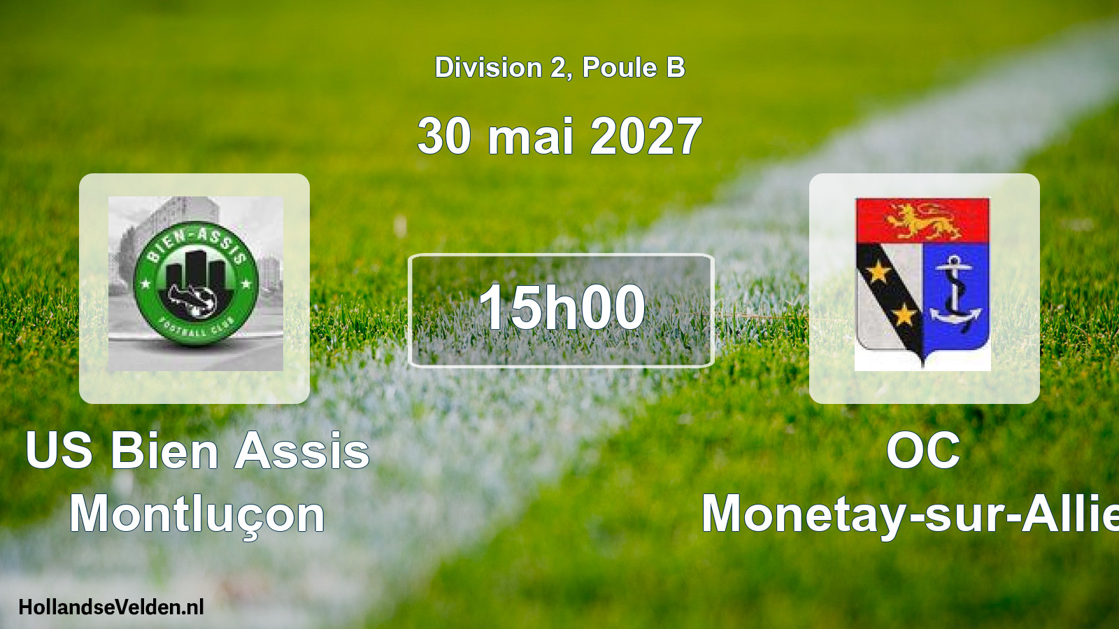 Match programmé: US Bien Assis Montluçon - OC Monetay-sur-Allier (30 mai 2027)