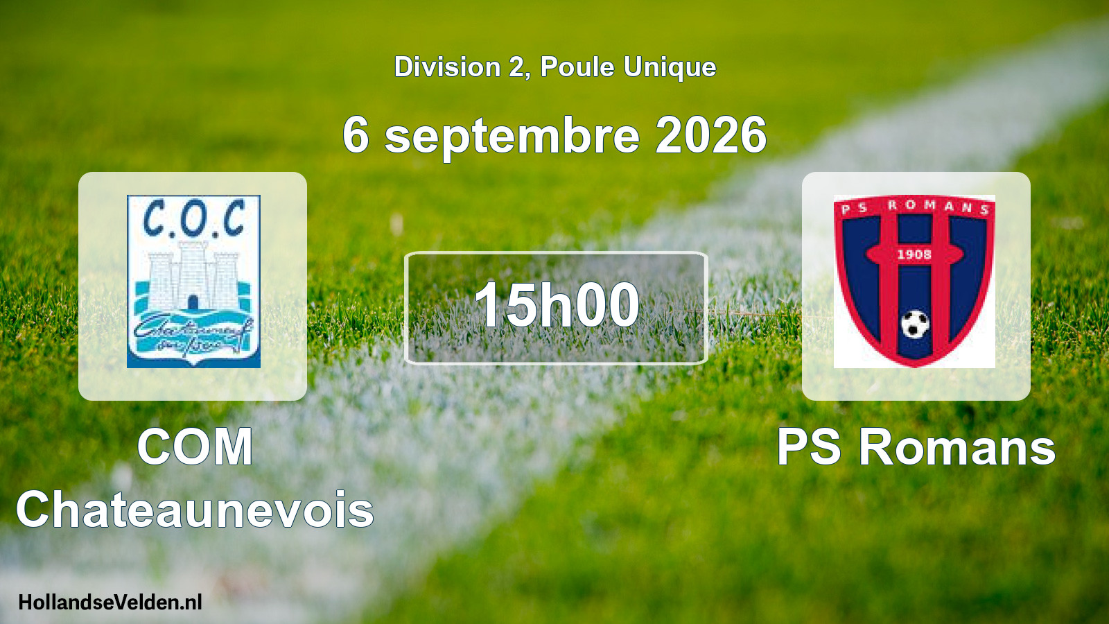 Scheduled Match: COM Chateaunevois - PS Romans (6 September 2026)