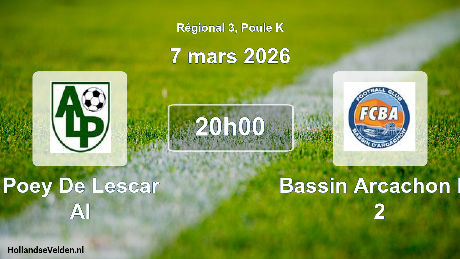 Scheduled Match: Poey De Lescar Al - Bassin Arcachon Fc 2 (7 March 2026)