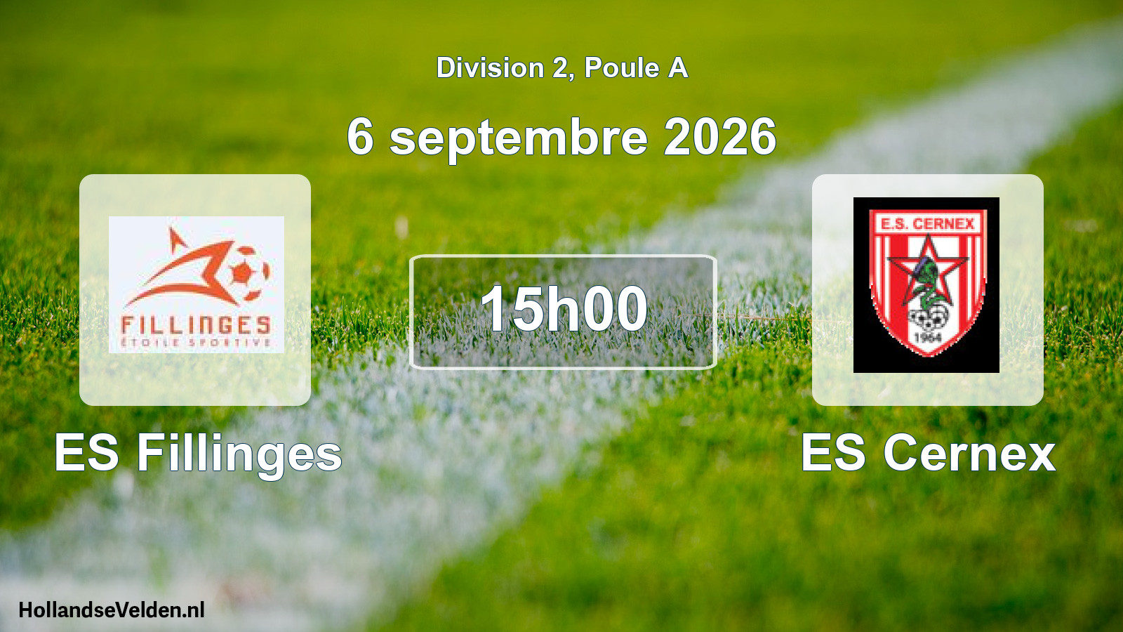 Match programmé: ES Fillinges - ES Cernex (6 septembre 2026)